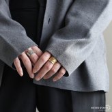ステンレス スターリング 星 ワイドリング 幅広 太め ゴールド 18K GP シルバー フリーサイズ レディース 女性 指輪 金属アレルギー対応