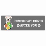カーサイン 高齢者マーク SENIOR SAFE DRIVER ドゴアルヘンティーノ ステッカー シール 長方形 15x5cm 肉球 日本製 車