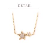 ダイヤモンド ネックレス 0.04ct 星 スター 流れ星 K10 K18 10K 18K 10金 18金 プラチナ 女性 レディース 誕生日 記念日 プレゼント ギフト 誕生日プレゼント 10代 20代 30代 40代 妻 彼女 ゴールド ホワイトゴールド ピンクゴールド イエローゴールド ダイヤ アクセサリー アレルギー対応 金属アレルギー