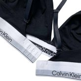 カルバンクライン Calvin Klein(CK) ブラ&ショーツ セット ロゴ 無地 ノンワイヤー アンダーウェア インナー 下着 QF8498+QF8520 レディース ブラック