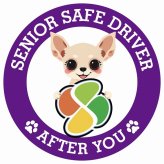 カーサイン 高齢者マーク SENIOR SAFE DRIVER チワックス ステッカー シール 直径13cm 肉球 日本製 車
