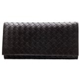 選べる2色 ボッテガヴェネタ 長財布 メンズ 長札入れ イントレチャート BOTTEGA VENETA 小銭入れなし カード入れ9枚 本革 エスプレッソ ダークブラウン スペース ネイビー 保存箱付き 120697 V47W1