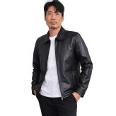 シングル ステンカラー ジャケット 本革 メンズ レザージャケット 本革ジャケット 革ジャン ラムレザー[Merfirge] (MZR3966)