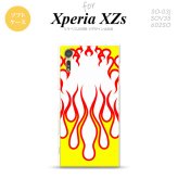 【SO03J】【スマホケース/スマホカバー】【エクスペリア XZs】SO03J スマホケース Xperia XZs SO-03J カバー エクスペリア XZs ファイヤー 白×黄 nk-so03j-tp1306【メール便送料無料】