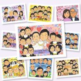 結婚祝い ギフト 似顔絵 贈り物 名入れ プレゼント 手描き サンクスボード 披露宴 婚礼 感謝 結婚式 大人数 新郎 親族 両親 新婦 下書き確認 名入れ 修正無料 かわいい 親孝行 喜ばれる サプライズ 婚礼 思い出 披露宴 感謝ボード オーダーメイド 白寿祝い 節目 百寿祝い 贈答品 二次会 引っ越し 大量注文 オリジナル ホワイトデー ハロウィン 米寿祝い