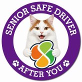 カーサイン 高齢者マーク SENIOR SAFE DRIVER ターキッシュバン マグネット 強力 直径13cm 肉球 日本製 車 ステッカー