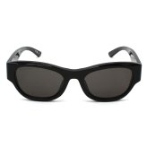 バレンシアガ BALENCIAGA サングラス アジアンフィット UVカット アイウェア キャットアイ フォックス BB0389SK-001 メンズ レディース ユニセックス ブラック+グレー 国内正規品