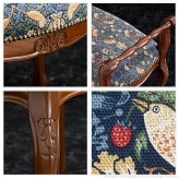 イタリア 家具 ヨーロピアン ヴェローナクラシック 肘付スツール 猫脚 椅子 ヨーロッパ家具 クラシック 輸入家具 アンティーク風 イタリア製 ブラウン おしゃれ 高級感 エレガント 木製 天然木 リモート テレワーク 在宅 新生活