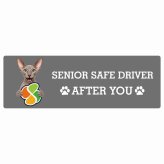 カーサイン 高齢者マーク SENIOR SAFE DRIVER ピーターボールド ステッカー シール 長方形 15x5cm 肉球 日本製 車
