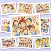還暦のプレゼントに、似顔絵で思い出を形にしませんか。ラッピング対応で、贈り物として渡しやすい似顔絵です。 還暦 贈り物 似顔絵 名入れ プレゼント 手描き ギフト 還暦 お祝い 誕生日 記念 大人数 おばあちゃん 祖母 おじいちゃん 祖父 修正無料 下書き確認 名入れ サプライズ 似てる 実績多数 そっくり 還暦 一生もの 傘寿 長寿 キレイ 結婚祝い 白寿祝い 喜寿祝い 米寿祝い 色紙 引っ越し