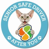 カーサイン 高齢者マーク SENIOR SAFE DRIVER デボンレックス マグネット 強力 直径13cm 肉球 日本製 車 ステッカー
