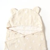 Hoppetta フード付き バスポンチョ(0～7歳) | ブランケット バースタオル フード付きタオル タオル 大判 湯上りタオル プールタオル バスタオル タオルケット  おくるみ