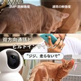 Tapo C210P2 ネットワークカメラ 屋内用 2個セット 300万画素 見守りカメラ ペットカメラ ベビーモニター 防犯カメラ 留守番 犬 猫 赤ちゃん泣き声 スマホ連動 自動追尾 360度 (水平360°/垂直114°) 首振り microSD対応 旅行 帰省