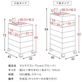 マルチワゴン Pluna(プルーナ)サイドワゴン キャスター トローリー ワゴン リビングワゴン キッチンワゴン 収納 サイドラック ダイニングワゴン 韓国風 ベビーワゴン コスメ収納 ネイルワゴン トロリー くすみカラー 幅32×奥行き42×高さ72 新生活