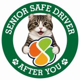 カーサイン 高齢者マーク SENIOR SAFE DRIVER キンカロー ステッカー シール 直径13cm 肉球 日本製 車