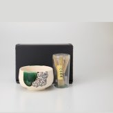 亀甲織部抹茶碗茶筅セット 陶器 瀬戸焼 やきものの里から、暮らしを贈ります。　ギフト 食器 セット テーブルウェア