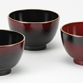 ぼかし塗　汁椀　三客揃 インテリア 漆器 盆 カタログギフト 景品 粗品