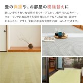 夏ラグ 夏用カーペット 洗える い草風 カーペット 涼風 りょうふう 本間 4.5帖 4.5畳 PP ラグ ござ ビニール風 上敷き 畳の保護 畳替え 国産
