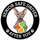カーサイン 高齢者マーク SENIOR SAFE DRIVER ピーターボールド マグネット 強力 直径13cm 肉球 日本製 車 ステッカー