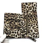 GANNI ガニー B3010041-859 Bou Travel Wallet 財布 サイフ アーモンドミルク レオパード