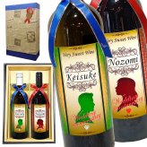 夫婦の名入れ ワイン2本セット 【赤と白750ml】お洒落なラベルにご夫婦のお名前を英語でお入れいたします。甘くて美味しいイタリア産ワイン をギフトに！【名入り】【お返し】【内祝い】【結婚記念日】【プレゼント】【金婚式】【名入れ】【名前入り】