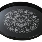 10.0丸盆　蓮華 インテリア 漆器 盆 カタログギフト 景品 粗品