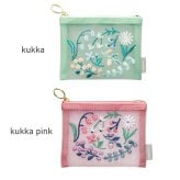 SUVANTO　刺繍ミニポーチ メッシュ ミニサイズ コンパクト ファスナー レディース 刺繍 花柄 収納 ベージュ ネイビー グリーン 花 プレゼント ギフト 誕生日 母の日 出産祝い 無料ラッピング