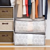 羽毛布団 収納ケース 不織布 通気性がいい 透明窓付き 中身が見える ほこり防止 布 収納袋 布団 タオルケット クローゼット 押入れ 収納 保管 布団収納袋 コンパクト 軽量 軽い 収納ボックス 積み重ね 重ねて収納 棚上収納 埃防止 羽毛布団収納袋 北欧柄 【送料無料】【有料ギフトラッピング対象品】