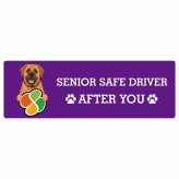 カーサイン 高齢者マーク SENIOR SAFE DRIVER 土佐犬 ステッカー シール 長方形 20x6.7cm 肉球 日本製 車