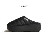 スブ プラットフォーム サンダル 厚底 レディース SUBU PLATFORM ドット ブラック シルバー 正規品 冬用サンダル ルームシューズ 外履き 2026 秋冬 スリッポン 履きやすい 痛くない 防寒 正規販売店