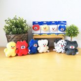 モジョジョジョ(mojojojo) ニコぬい(A) ぬいぐるみマスコットキーホルダー (ホワイト×ブルー)
