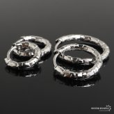 ステンレス 定番 フープピアス 不規則 カット シンプルピアス ゴールド シルバー 幅2.5mm 4サイズ プチプラ メタル 小さめ 細身 幾何学模様 セカンド キラキラ 両耳2点 レディース 女性 イヤリング 金属アレルギー対応