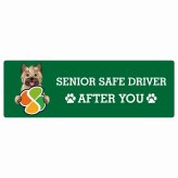 カーサイン 高齢者マーク SENIOR SAFE DRIVER ケアーンテリア ステッカー シール 長方形 20x6.7cm 肉球 日本製 車
