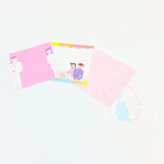 名探偵コナン 新一&蘭 スクエアメモ 文具 メモ帳  ピンク グッズ  (MCOR)