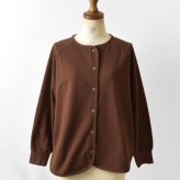 【BARNDOOR バーンドア】 ドット ボタン ミニ裏毛 袖口 リブ カーディガン(1217005)レディース 春 夏 ゆったり 北欧 アウター 羽織 ジャケット ナチュラル 服 新作 シンプル おしゃれ コーディネート 人気 30代 40代 50代 60代 母の日 クリスマス ギフト プレゼント