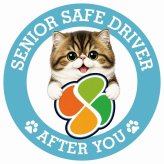 カーサイン 高齢者マーク SENIOR SAFE DRIVER ミヌエット ステッカー シール 直径13cm 肉球 日本製 車