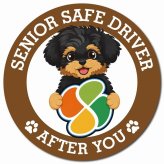 カーサイン 高齢者マーク SENIOR SAFE DRIVER ヨープー マグネット 強力 直径13cm 肉球 日本製 車 ステッカー