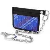 ヴィヴィアンウエストウッド ICカードケース チェーン付き 薄型 メンズ 男性用 カードホルダー カード入れ Vivienne Westwood ヴィヴィアン チェック ブルー VW4301 (5403000RU-C00A8-K204) 【2026年秋冬モデル】 【ラッピング無料 誕生日 お祝い プレゼント ギフト 贈り物】