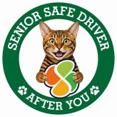カーサイン 高齢者マーク SENIOR SAFE DRIVER トイガー ステッカー シール 直径13cm 肉球 日本製 車