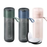 BRITA ブリタ ボトル型浄水器 アクティブ  0.6リットル  マイクロディスク( 浄水フィルター)3個入り 総ろ過水量:150 L  携帯型 浄水 ボトル サイズ：高さ23.5cm 直径7.5cm 重量:146 g 本体:中国  フィルター:ドイツ (カラー:3色)
