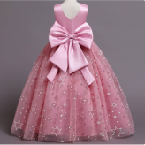 子供 ドレス ピアノ発表会 ドレス コンクール ノースリーブ かわいい ロング ロングドレス フリル ジュニアドレス 結婚式 フラワーガール　花柄 星柄　赤 ネイビー　ピンク110　120 130 140 150 160