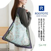 スカーフトート ROOTOTE  折りたたみ トートバッグ おしゃれ 大人っぽい レディース 総柄 ルートート TABLO タブロー 大容量 たくさん入る A4サイズ対応 エコバッグ お買い物バッグ スクエア 正方形 きれいめ 上品 軽い 軽量 プレゼント プチギフト ギフト