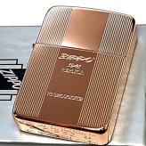 ZIPPO 1941復刻 プレミアムシャイン 鏡面カッパー ジッポ ライター ロゴ 両面加工 ストライプ おしゃれ 丸角 高級 かっこいい メンズ ギフト プレゼント