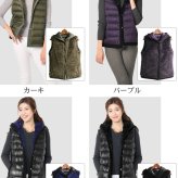 レッキス ＆ ダウン ベスト リバーシブル フード付き/レディース 着丈64cm ファーベスト フード付きベス リバーシブルベスト 秋服 冬 アウター 上着 ミセス 母 女性 ギフト プレゼント 7F (01000700r)