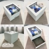 プリザーブドフラワー ジュエリーボックス アクセサリーケース エターナルブルー 青 バラ 小物入れ 引き出し ガラス プロポーズ 結婚祝い 記念日 誕生日 ホワイトデー クリスマス プレゼント ギフト 贈り物 女性 妻 彼女 友達 時計 指輪 ピアス 収納 枯れない花 宝石箱 サプライズ サムシングブルー Lulu＊s ルルズ 0868