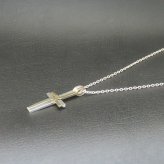 セパレートクロスネックレス シルバー925 × 真鍮 【刻印無料】 セパレート 十字架 クロス ネックレス ペンダント シルバーアクセサリー ブラス メンズ レディース ユニセックス クリスマス 誕生日 ハンドメイド 彫金 箱 ジュエリーボックス Grand Galleria グランドガレリア