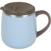 【直送】フォルテック オフィスマグ 350ml ブルー [26-0307-158] RH-1678 マグカップ 蓋付き コップ タンブラー 保温 保冷 ステンレス製 オフィス 自宅 結露しにくい おしゃれ ギフト プレゼント お祝い 内祝い