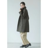 カシミヤ コート ツイード スタンドカラー ロング 着丈87cm レディース カシミヤ100％ 秋 冬 グレー 11号 カシミヤコート ロングコート アウター ツイード 30代 40代 50代 母 女性 ギフト プレゼント 6F (02000203r)