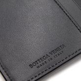 ボッテガヴェネタ BOTTEGA VENETA 二つ折り財布 イントレチャート メンズ レディース ブラック 黒 小銭入れ付き ファスナー小銭入れ カード入れ10個 ラムレザー 本革 609070 V3UH2 8425 縦長