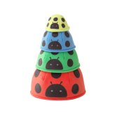 つみつみマトリョーシカ | おもちゃ トイ カメ かめ てんとうむし スタッキング バランス感覚 積み重ね 積む 並べる 積木 色 数字 カラフル 布 柔らかい 
